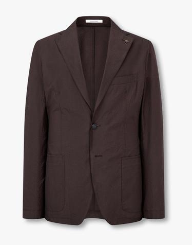 [MAN ON THE BOON] [TAGLIATORE] 체크 시어서커 자켓_다크 브라운 4715102608
