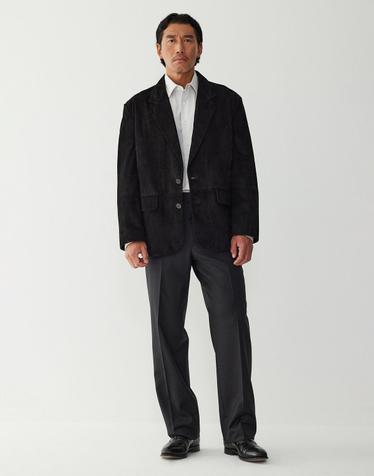 [MAN ON THE BOON] 스웨이드 블레이저_블랙 4715310004