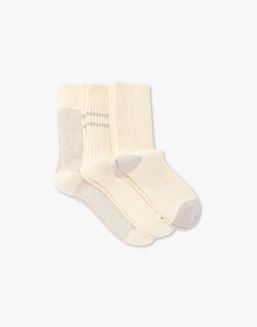 [MAN ON THE BOON] [ROTOTO] 울 코튼 블렌드 삭스 3PACK_오프 화이트 4715319108