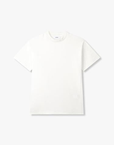 [LARDINI] 숏 슬리브 모크넥 티셔츠 _화이트 1915128030
