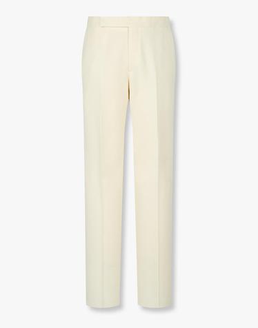 [LARDINI] 와이드 핏 울 팬츠_크림 1915305007