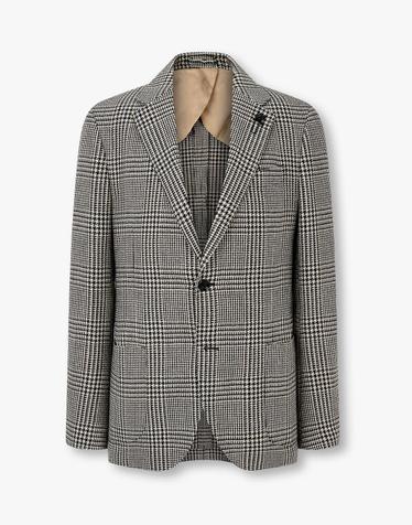 [LARDINI] 알파카 블렌드 하운드투스 자켓_멀티 1915302003