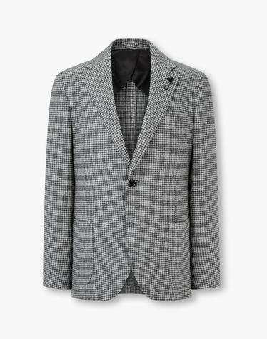 [LARDINI] 하운드투스 모던 싱글 자켓_그레이 1915302006