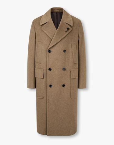 [LARDINI] CAPOLAVORO 울 더블 롱 코트_브라운 1915308006
