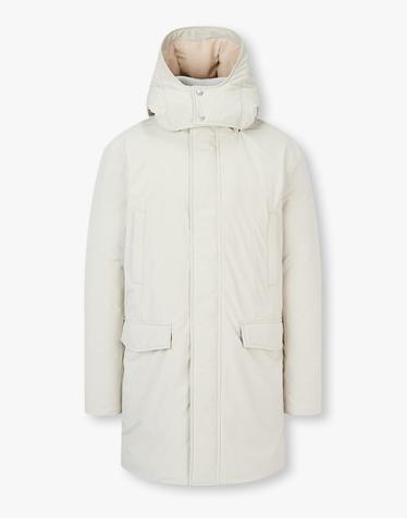 [LARDINI] 디태처블 후드 롱 다운 패딩_베이지 1915310006