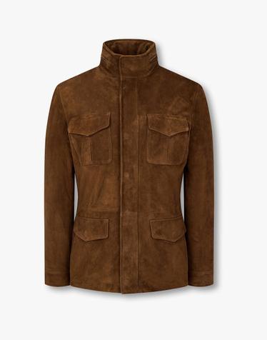 [LARDINI] 스웨이드 필드 자켓_브라운 1915310001
