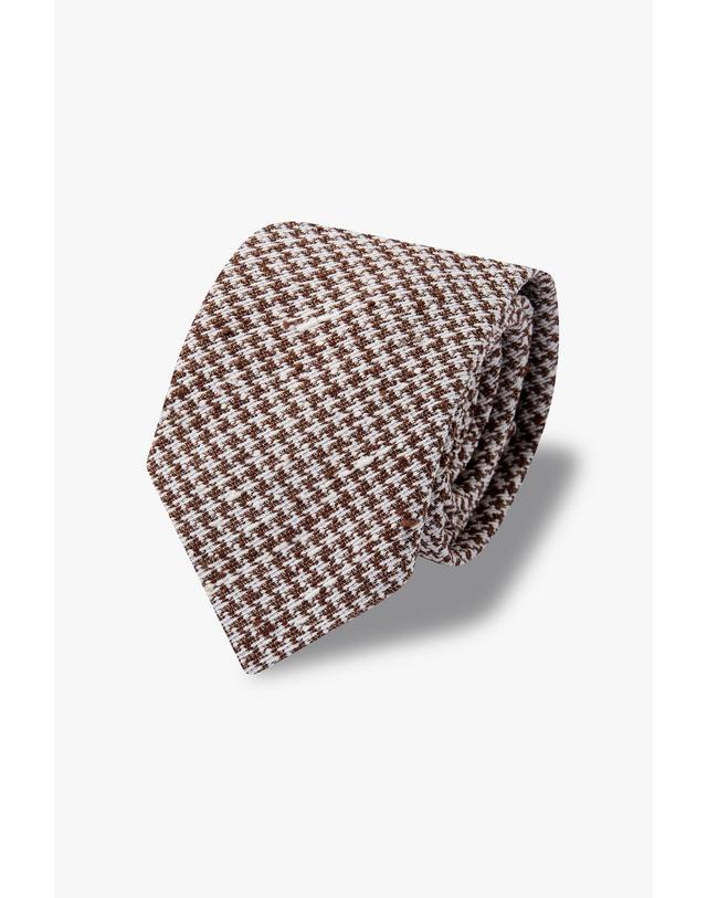 라르디니 [LARDINI] 하운드투스 체크 실크 타이 _다크 브라운 1915138003 착용컷