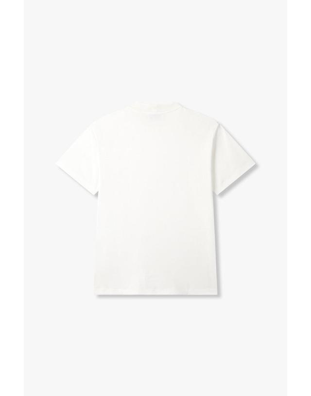 라르디니 [LARDINI] 숏 슬리브 모크넥 티셔츠 _화이트 1915128030 착용컷