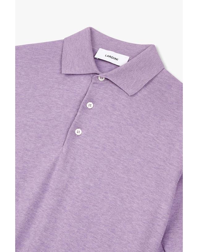 라르디니 [LARDINI] 숏 슬리브 코튼 폴로 니트 _퍼플 1915128019 착용컷