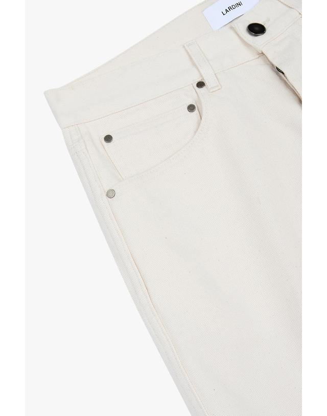 라르디니 [LARDINI] 테이퍼드 핏 데님 팬츠 _크림 1915105022 착용컷