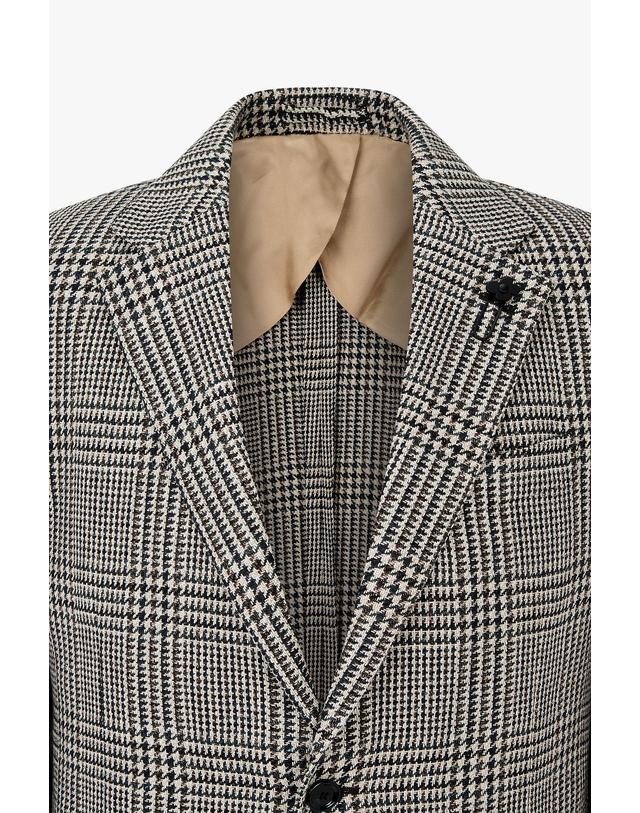 라르디니 [LARDINI] 알파카 블렌드 하운드투스 자켓_멀티 1915302003 착용컷