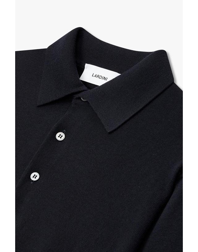 라르디니 [LARDINI] 베이직 울 폴로 니트 풀오버_네이비 1915328016 착용컷