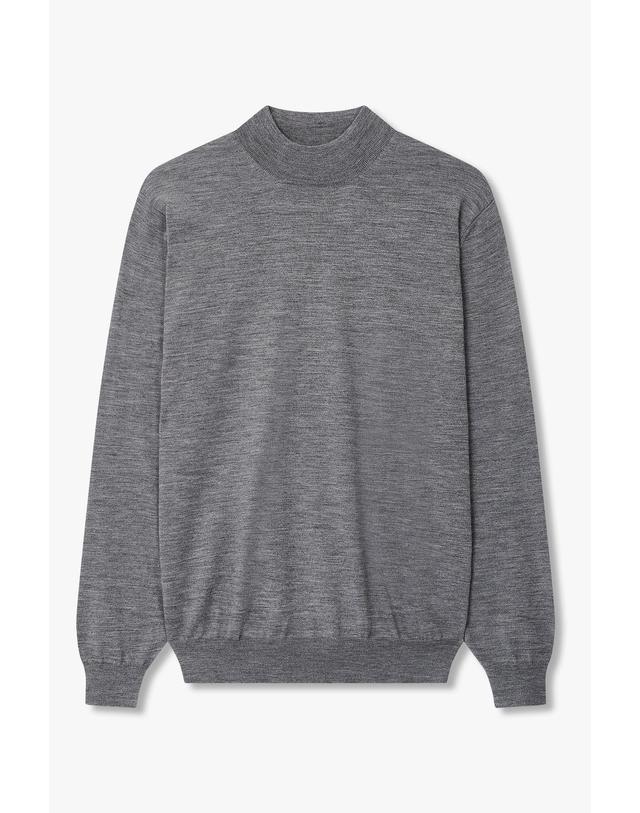 라르디니 [LARDINI] 모크넥 울 니트 풀오버_그레이 1915328019 착용컷