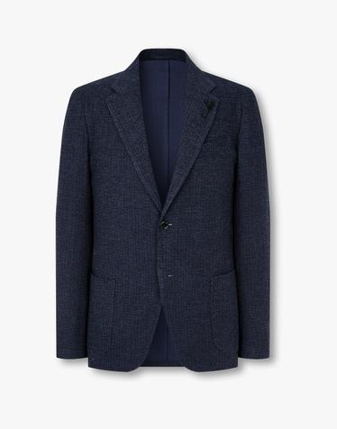 [LARDINI] 라이트웨이트 니트 싱글 자켓_라이트 네이비 1916102106
