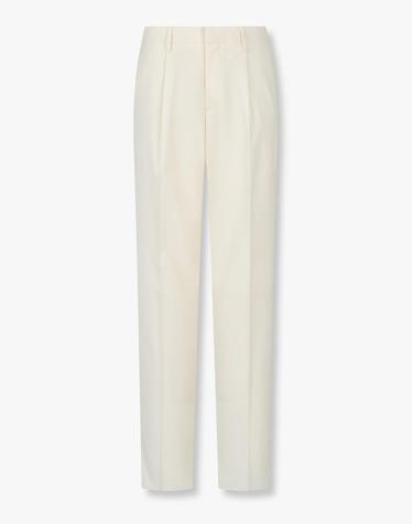 [LARDINI] 원 턱 플리츠 플란넬 팬츠_크림 1936305107