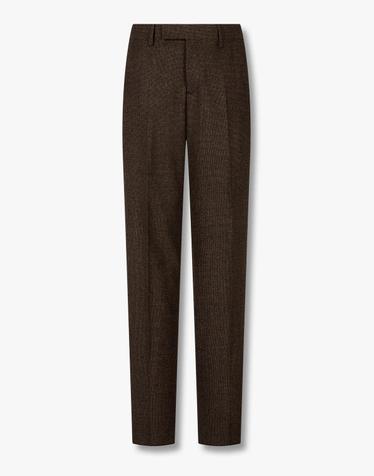 [LARDINI] 울 플란넬 체크 패턴 팬츠_브라운 1936305115