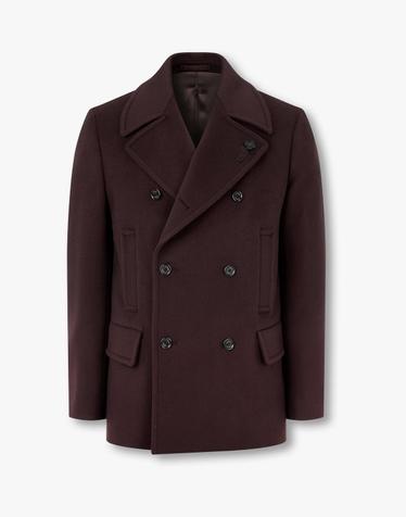 [LARDINI] 울 더블 피코트_버건디 1936308106