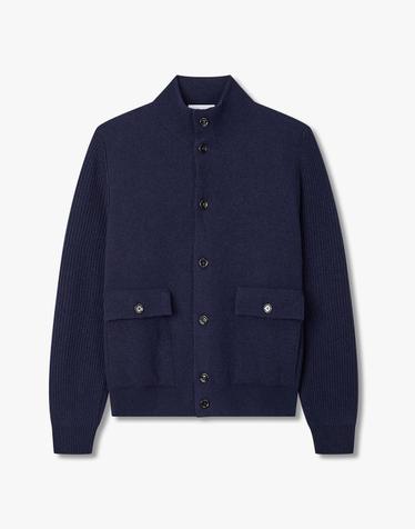 라르디니 [LARDINI] 차이나 카라 니트 아우터 _네이비 1936328109
