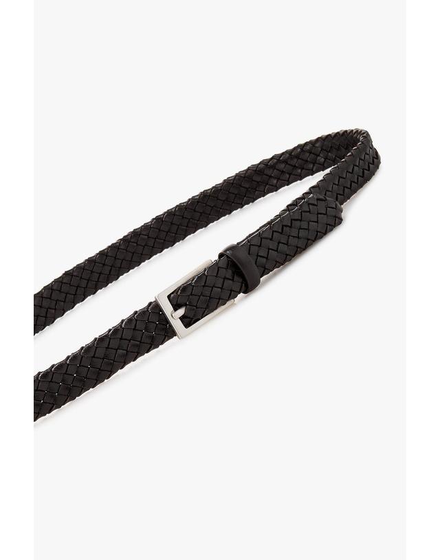 라르디니 [LARDINI] 위빙 레더 벨트_다크 브루넷 1916134101 착용컷