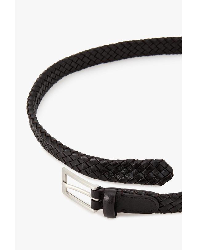라르디니 [LARDINI] 위빙 레더 벨트_다크 브루넷 1916134101 착용컷