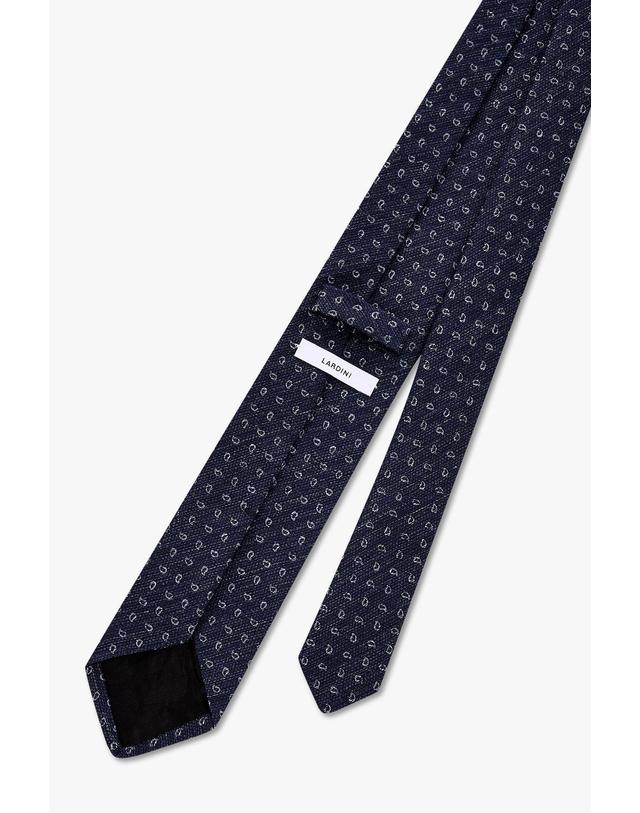 라르디니 [LARDINI] 린넨 실크 클래식 타이_네이비 1916138103 착용컷