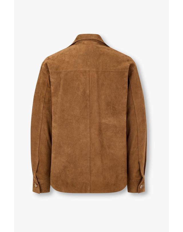 라르디니 [LARDINI] 멀티 포켓 스웨이드 셔츠 자켓_카멜 1916110105 착용컷