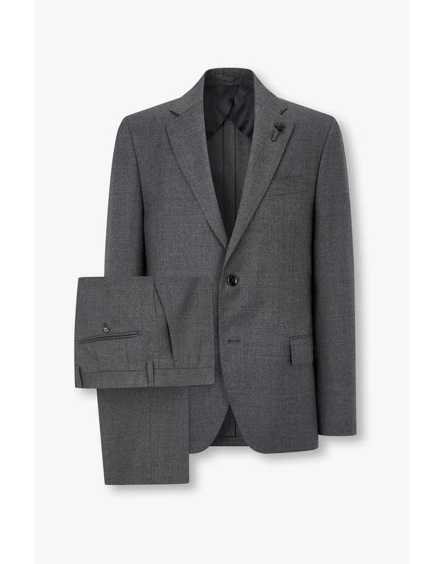 라르디니 [LARDINI] 울 플란넬 싱글 수트_다크 그레이 1936301105 착용컷