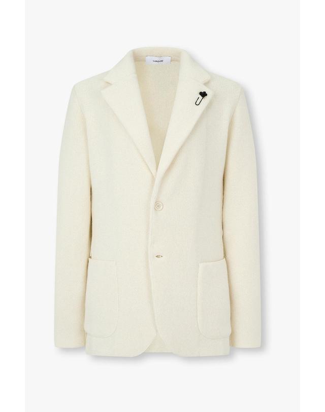 라르디니 [LARDINI] 캐시미어 솔리드 니트 자켓_크림 1936328104 착용컷