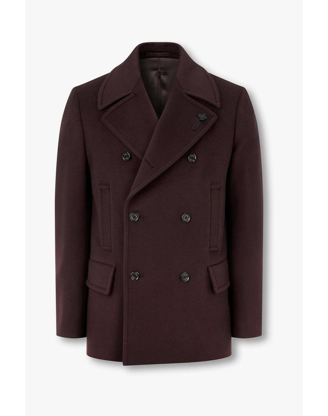 라르디니 [LARDINI] 울 더블 피코트_버건디 1936308106 착용컷