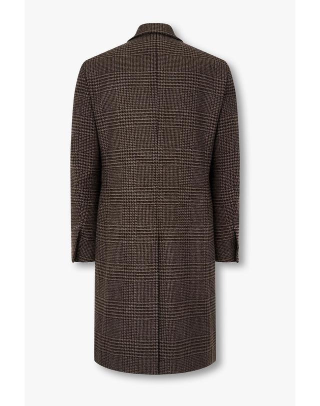 라르디니 [LARDINI] 체크 클래식 더블 코트_브라운 1936308104 착용컷
