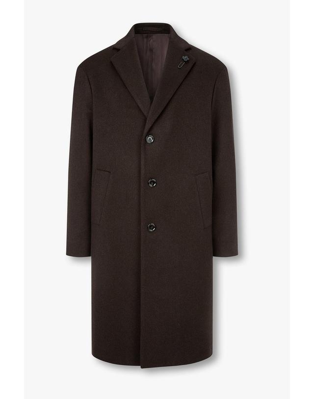 라르디니 [LARDINI] 로로피아나 울 싱글 코트_브라운 1936308201 착용컷