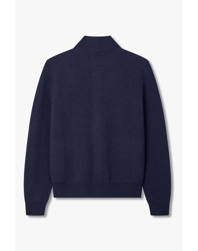 라르디니 [LARDINI] 차이나 카라 니트 아우터 _네이비 1936328109 착용컷