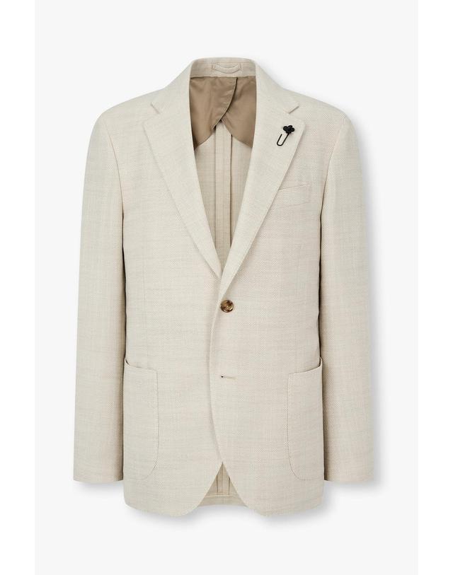라르디니 [LARDINI] 헤링본 소프트 싱글 자켓 _아이보리 1936302105 착용컷