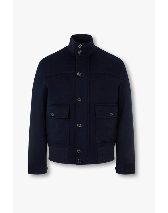 라르디니 [LARDINI] 울 블렌드 크롭 블루종 _네이비 1936310105 착용컷