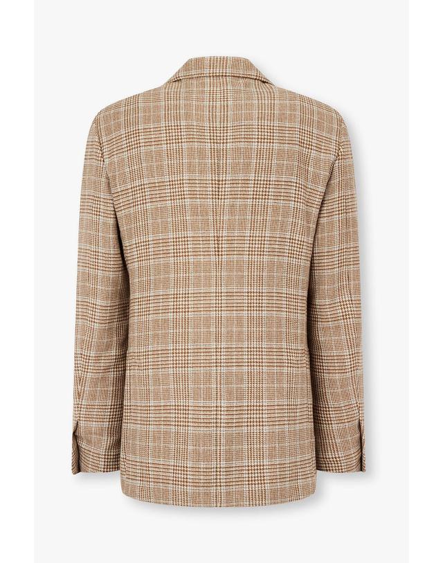 라르디니 [LARDINI] 글렌 체크 캐시미어 자켓 _카멜 1936302203 착용컷