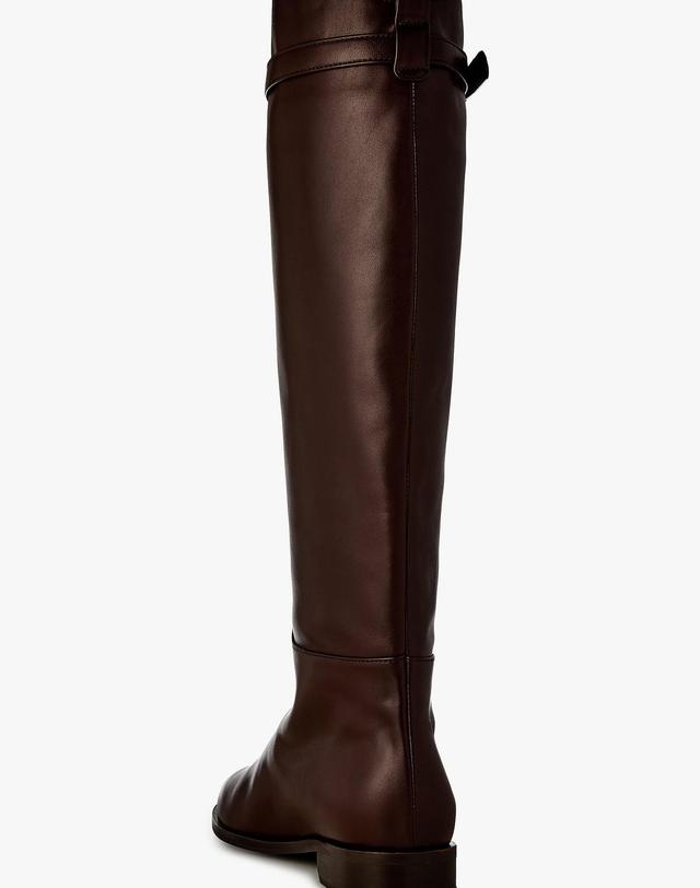 델라라나 [DELLA LANA] BUCKLE RIDING BOOTS_브라운 DL16389703 착용컷