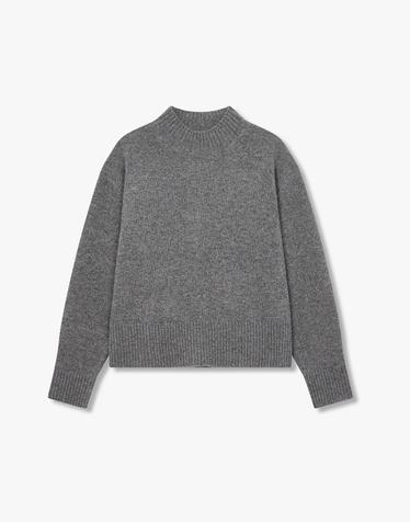 [ILAIL] 사이드 슬릿 울 블렌드 풀오버_멜란지 그레이 IA15452905