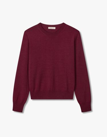 [ILAIL] 울 블렌드 크루넥 풀오버_다크레드 IA15352800