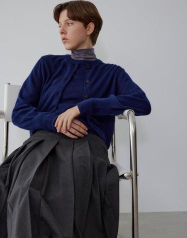 [ILAIL] 울 블렌드 슬럽 가디건_다크 블루 IA15351830