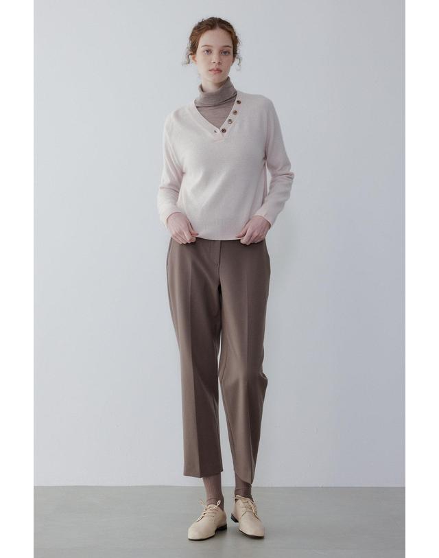 일라일 [ILAIL] 소프트 터치 슬림 핏 팬츠_브라운 IA15430930 착용컷