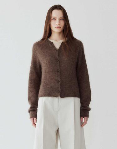 [ILAIL] 실크 모헤어 브이넥 가디건_그레이 IA16351860