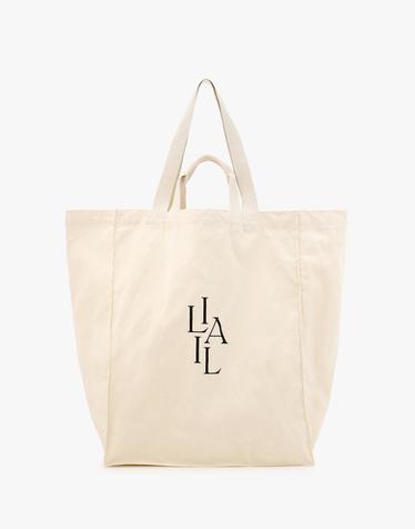 [ILAIL] 일라일 로고 빅 패브릭 백_라이트 베이지 IA16480900