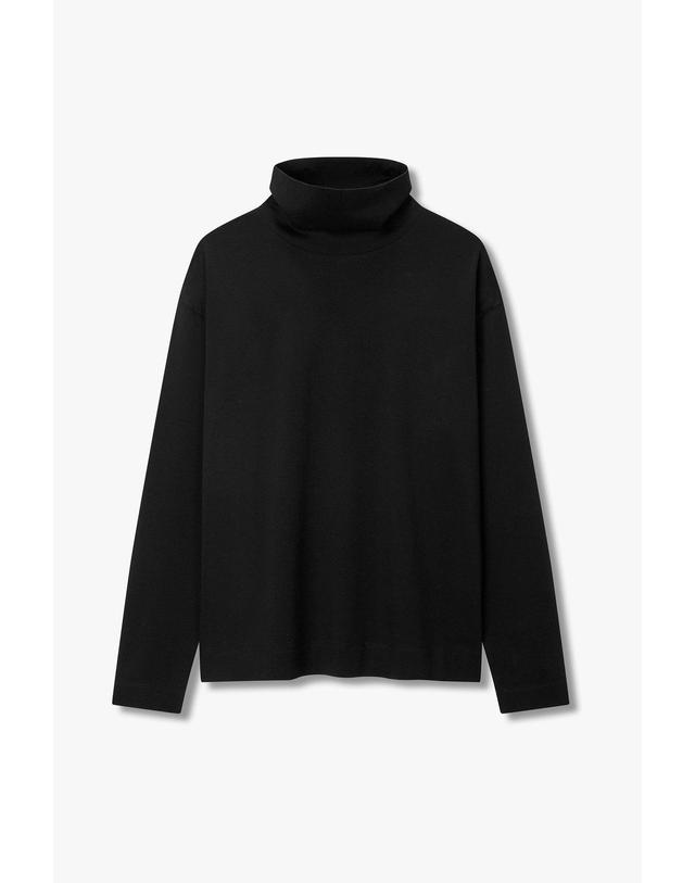 일라일 [ILAIL] 하마 하이넥 티셔츠_블랙 IA16440910 착용컷