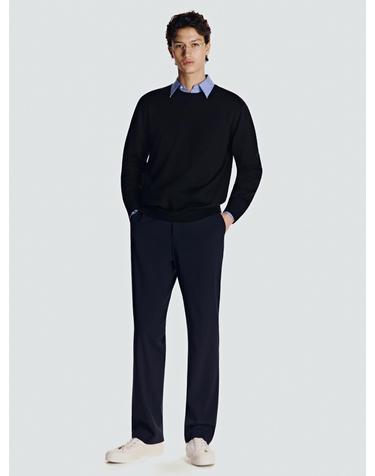 링클프리 라이크라 밴딩 슬랙스 네이비