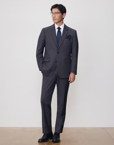 26FW 울 블렌드 스트레치 수트 차콜
