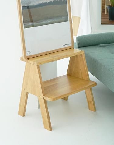 [모던로그] 올리브 DIY 원목 Step Ladder/스텝스툴/발디딤대 (내추럴)