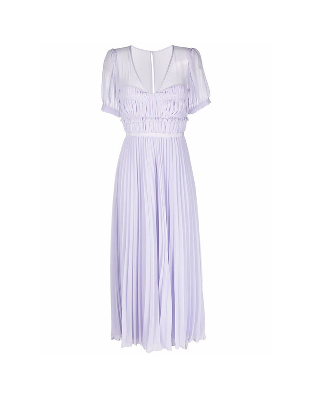 셀프포트레이트 셀프포트레이트 플리티드 원피스 SS22002 LILAC 착용컷