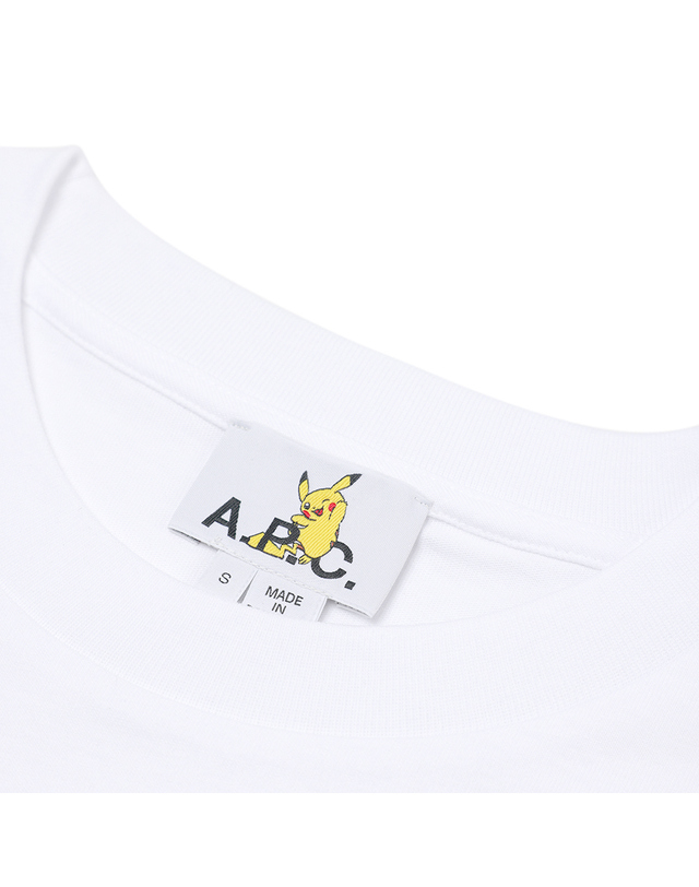 아페세 아페쎄 반팔 포켓몬 패치 남성 화이트 COGYB M26308 AAB 착용컷