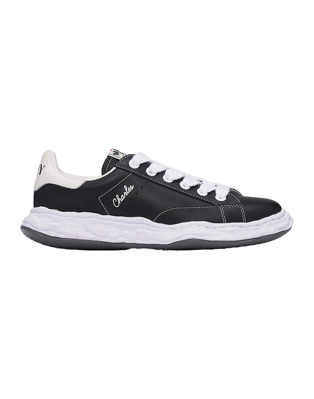 메종미하라야스히로 미하라야스히로 찰스 OG솔 레더 스니커즈 A12FW701 BLACK 착용컷