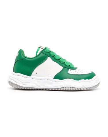 미하라야스히로 웨인 레더 스니커즈 A08FW706 GRN WHT